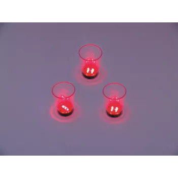 EUROPALMS LED kieliszki do wódki 2cl z grą w kości, czerwone, 3 sztuki 83309050