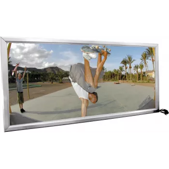 EUROPALMS Podświetlana ściana reklamowa, aluminium, 1x2m, LED, srebrna 83331754