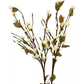 EUROPALMS Łuk z kamelii z diodami LED, biały, 50cm 83330310