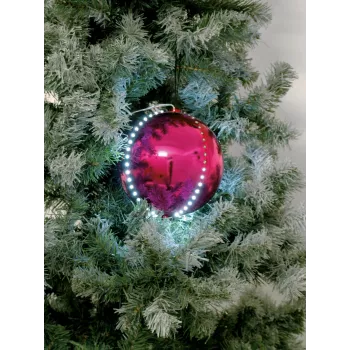 EUROPALMS LED Snowball 8cm, różowy, zestaw 5 szt. (83501238)