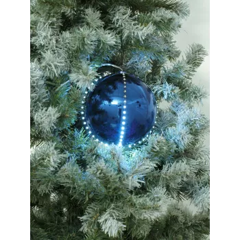 EUROPALMS LED Snowball 8cm, ciemnoniebieski, zestaw 5 sztuk 83501239