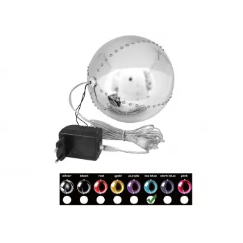EUROPALMS LED Snowball 15cm, Ice Blue 83501241