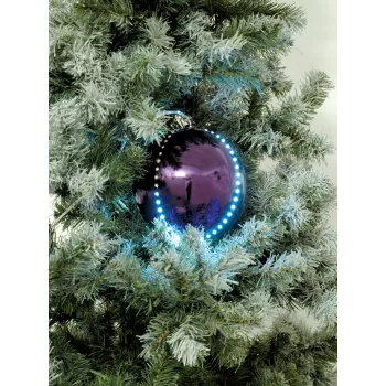EUROPALMS LED Snowball 8cm, liliowy, 5-pak 83501240