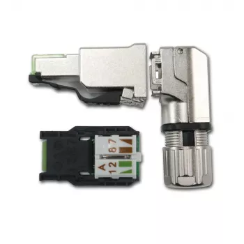 Telegärtner MFP8-4x90 Cat.6A wtyk RJ45 do montażu w terenie, T568A, ekranowany, wielokątny J00026A4004