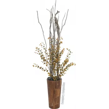 EUROPALMS Sztuczna gałązka eukaliptusa, żółto-zielona, 110cm 82505622