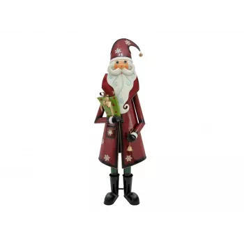 EUROPALMS Metalowa Figura Świętego Mikołaja Czerwona 195cm 83314902