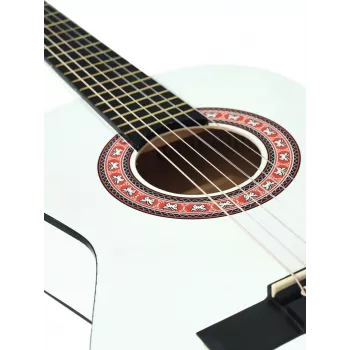Dimavery AC-303 Gitara klasyczna 1/2 Biała - Korpus z lipy, menzura 535 mm