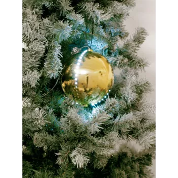 EUROPALMS LED Snowball 15cm, złota 83501245