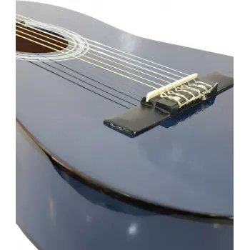 Dimavery AC-303 Gitara klasyczna 1/2 rozmiaru niebieska 535 mm skala dla początkujących