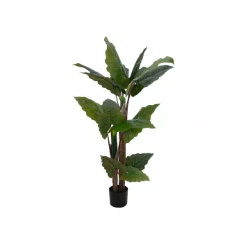 EUROPALMS Alocasia sztuczna roślina, 140cm, zielona, czarna doniczka 82508464