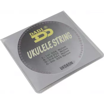 DIMAVERY Zestaw strun do ukulele, .028-.041, nylonowe, 4 struny, strój GCEA 26320084