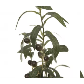 EUROPALMS Sztuczne drzewko oliwne, 68 cm, zielone liście, czarna doniczka 82506421