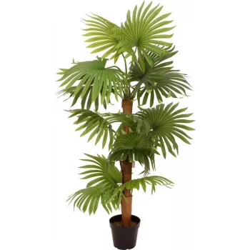 EUROPALMS Sztuczna roślina palma wachlarzowa 130cm 82509302