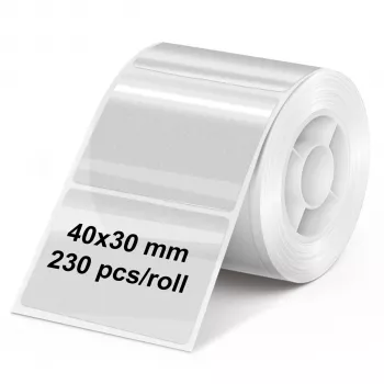 Olympia przezroczysta rolka etykiet 40 mm x 30 mm, 230 etykiet (6322)