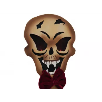 EUROPALMS Halloween wbijany w ziemię wskaźnik czaszki, biały/czarny, 40 cm 83314628