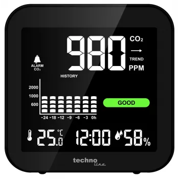 Monitor CO2 Technoline WL1025 z temperaturą i wilgotnością