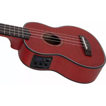 DIMAVERY UK-100 Ukulele sopranowe, Flamed Red 26255807