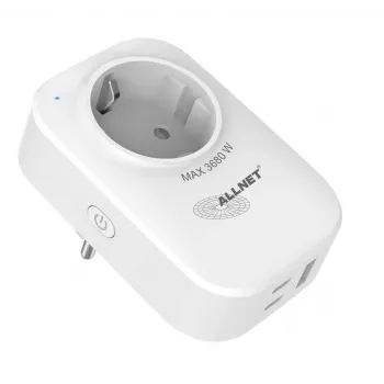 ALLNET ESP32 inteligentne gniazdo WiFi z monitoringiem energii i 2x ładowarka USB ALL3079