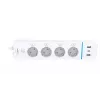 Listwa zasilająca ALLNET ESP32 WiFi Smart Power Strip ALL3079-4, 4 gniazda AC, 2x USB-A i 1x USB-C, monitorowanie energii