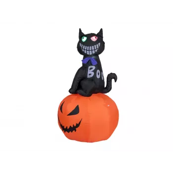 EUROPALMS Halloween dmuchana figura kot z dynią, 183cm 83316152