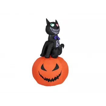 EUROPALMS Halloween dmuchana figura kot z dynią, 183cm 83316152