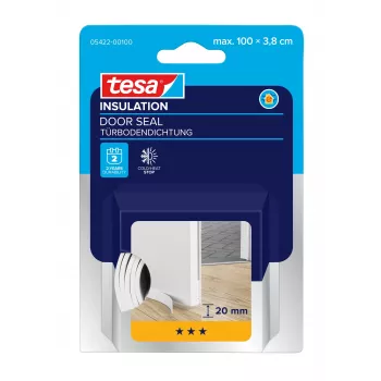 tesamoll UNIVERSAL Taśma uszczelniająca do drzwi biała 38 mm x 1 m (05422-00100-01)