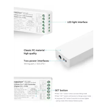 SYNERGY21 Synergy 21 Sterownik CCT 2 przewody Zigbee*Milight/Miboxer* (LC2-ZR)