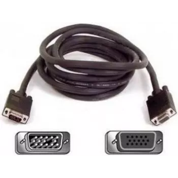Adapter zmieniający płeć VGA SYNERGY21 S215246 męski na żeński, pozłacany, czarny