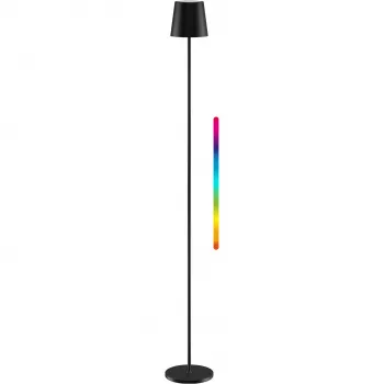 Goobay Bezprzewodowa lampa podłogowa LED, rozmiar XL, 122 cm, RGBW, czarna 76573