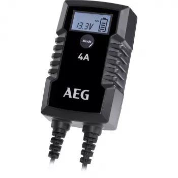AEG LD4 10616 Automatyczna Ładowarka do Akumulatorów Samochodowych 6V/12V 2A/4A dla Ołowiowo-Kwasowych, GEL, AGM, MF, Ca/Ca