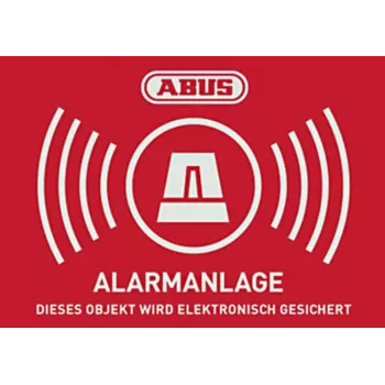 Naklejka ostrzegawcza ABUS Alarm z logo 148 x 105 mm (1 sztuka) AU1422