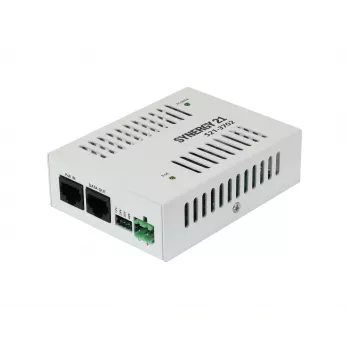 SYNERGY21 S21-3702 Sterownik PoE+ na 24V DC o stałym napięciu, 24W, IEEE 802.3at, wejście RJ45, złącza śrubowe