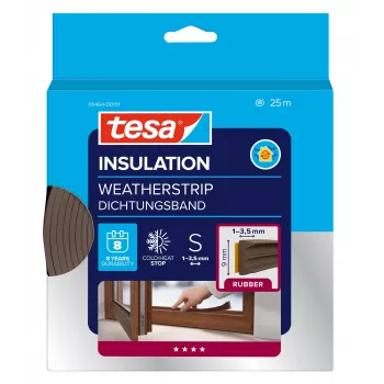 tesa E-Profil 05464-00101-02 Taśma uszczelniająca tesamoll brązowa 25 m x 9 mm