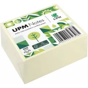 UPM Notes Karteczki Samoprzylepne 5820-01PG 75x75mm 400 Kartek Żółte