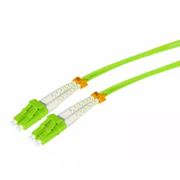 Tecline HD OM5 światłowodowy kabel krosowy, LC Duplex do LC Duplex, 50/125 µm wielomodowy, limonkowy, 20 m 796LL20