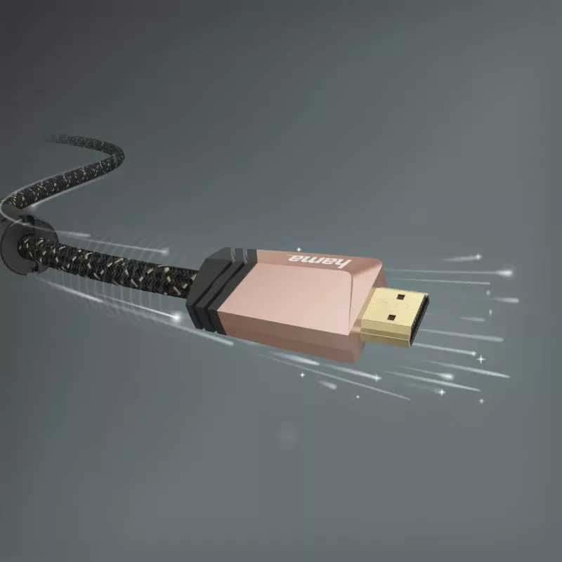 Kabel HDMI Hama 00205024 0,75 m HDMI Typ A (Standard) czarno-różowy