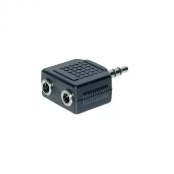 exertis Connect kabel rozdzielający audio - 3,5 mm stereo męski na 2x żeński, 0,2 m, czarny 64650