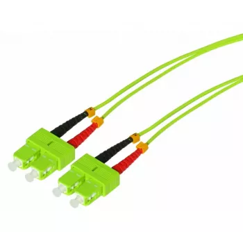 Tecline HD OM5 wielomodowy kabel światłowodowy krosowy, SC Duplex do SC Duplex, 50/125 µm, limonkowy, 3 m 796SS03