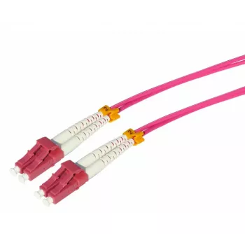 Tecline HD światłowodowy kabel krosowy, 50/125 µm, Multimode OM4, LC Duplex do LC Duplex, Heather Violet, 15 m (798LL15)
