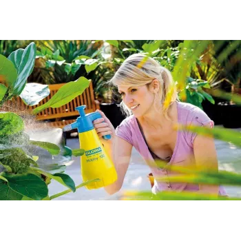 Opryskiwacz ciśnieniowy ręczny GLORIA Hobby 100 1,3 L niebiesko-żółty plastik mosiądz/plastik 3 bar 000015.0000