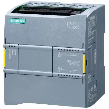 Siemens SIMATIC S7-1200F CPU 1212 FC kompaktowy CPU, 8 DI/4 DO/2 AI, PROFINET, 100 KB pamięci programu, DC/DC/DC, Fail-Safe 6ES72121AF400XB0