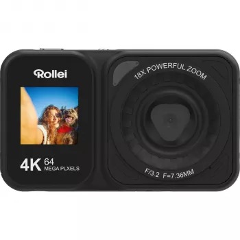 Rollei Compactline 64 Dual Screen Aparat cyfrowy - 14MP, 5x Zoom, Czarny