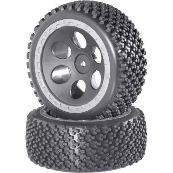 Reely 1:10 Buggy Kompletne Koła Rally Hole-Design Szare 4 szt. (RE-6549729)