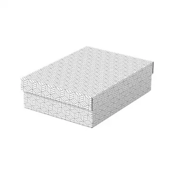 LEITZ Home M zestaw pudełek do przechowywania i na prezenty, 3 szt., biały, tektura falista w 100% z recyklingu, zdejmowana pokrywka 628284