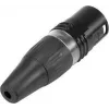 Złącze XLR męskie 5-pinowe HICON HI-X5CM-B, lutowane, odlew cynkowy, czarne 30200514