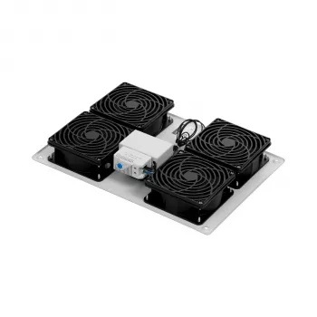 EFB Elektronik PEL-LFD04ET.GR Jednostka dachowa z 4 wentylatorami do szaf 19 inch, 1080 m³/h, szara