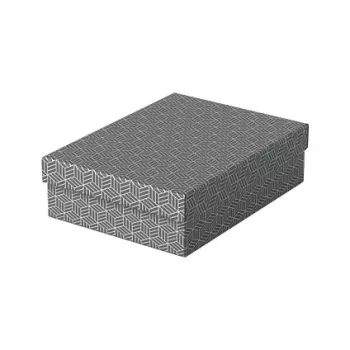 Esselte Home pudełko do przechowywania i na prezenty M, zestaw 3 szt., szary, tektura falista w 100% z recyklingu, zdejmowana pokrywka 628285