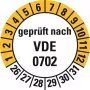 HEIN Industrieschilder 188207 Etykiety kontrolne VDE 0702, tygodnie 26-31, 20 mm, klej trwały, 500 szt. w rolce