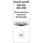 Etykieta kontrolna HEIN 178140 do DIN VDE 0701-0702, samoprzylepna, żółta, 50 x 25 mm, 100 etykiet