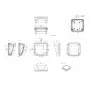 Obudowa wyświetlacza Bopla BoPad BOP 1212 P-9016-SET 122 x 118 x 57,60 mm ABS biała (RAL 9016) 35112076.HMT1